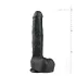 Easytoys - gode ventouse avec testicules - grand - 29,5 cm - noir