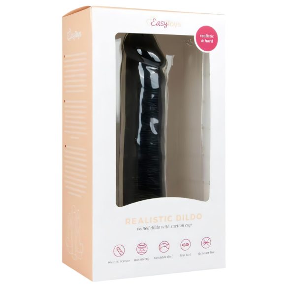 Easytoys - gode ventouse réaliste - 20,5 cm - noir
