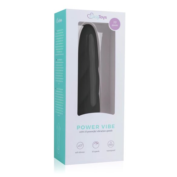 Easytoys Power Vibe - vibromasseur bâton torsadé silicone noir
