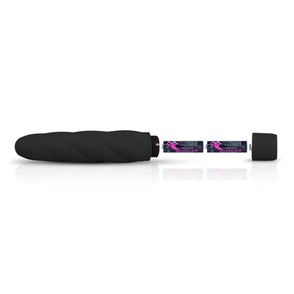 Easytoys Power Vibe - vibromasseur bâton torsadé silicone noir