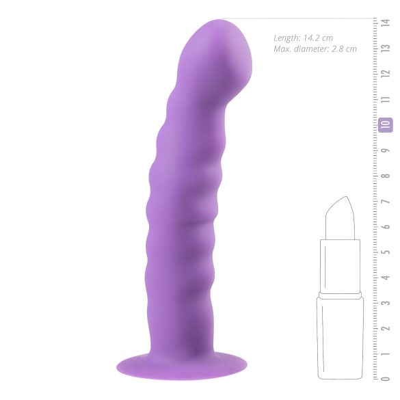 Easytoys - gode ceinture vague avec ventouse - silicone violet