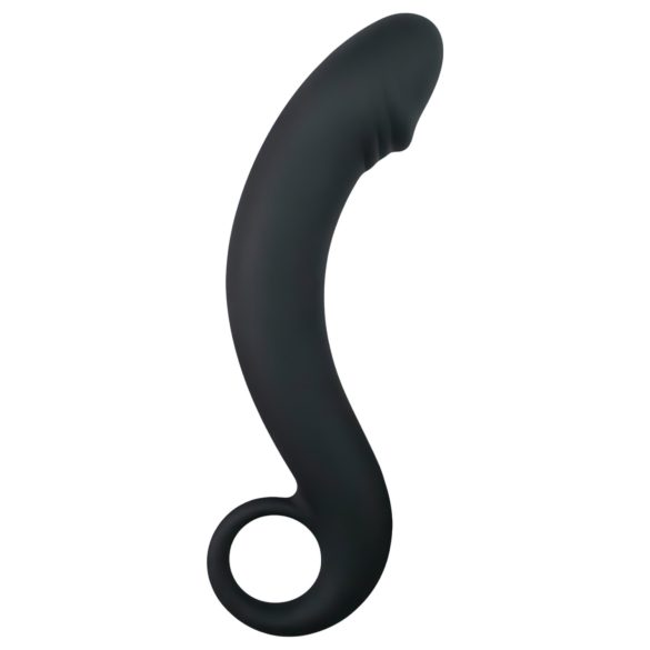 Dong Courbé EasyToys - Dildo Anal en Silicone (Noir)