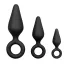 Easytoys - set de plugs anal avec anneau - 3 pièces - noir