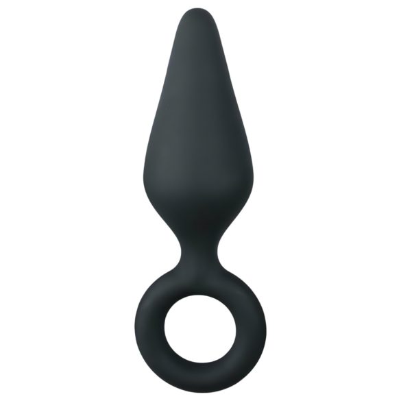 Easytoys Plug Pointu - plug anal avec anneau - taille moyenne (noir)