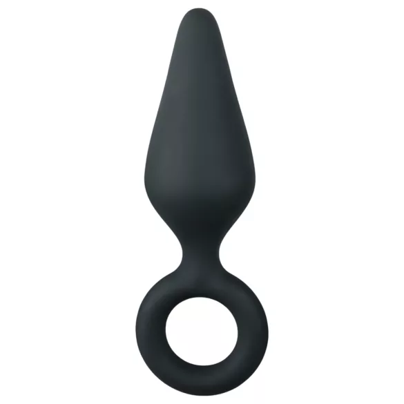 Easytoys - plug anal à anneau - taille moyenne - silicone noir