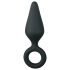 Easytoys Plug Pointu - plug anal avec anneau - taille moyenne (noir)