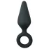Easytoys - plug anal à anneau - taille moyenne - silicone noir