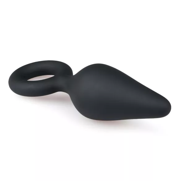 Easytoys - plug anal à anneau - taille moyenne - silicone noir
