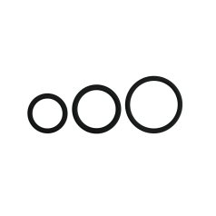 Easytoys - set de cockrings - 3 pièces - silicone noir