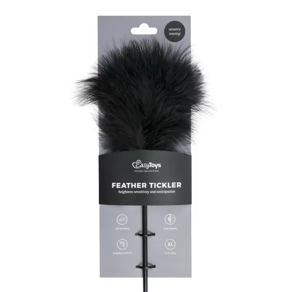 Easytoys - plumeau caresse - long - noir