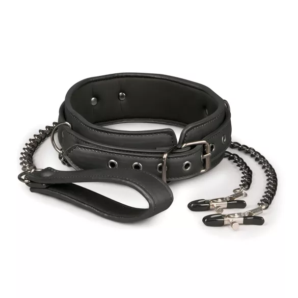 Easytoys - set pinces tétons avec collier et laisse - 4 pièces