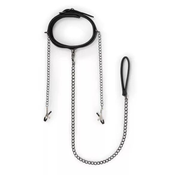 Easytoys - set pinces tétons avec collier et laisse - 4 pièces