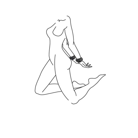 Easytoys - menottes en similicuir - noir