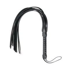 Easytoys - Flogger fouet doux - simili cuir noir