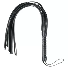 Easytoys - Flogger fouet doux - simili cuir noir
