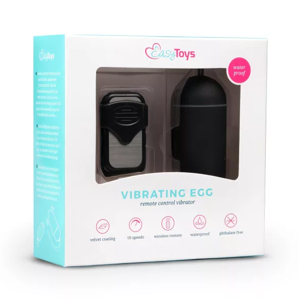 Easytoys - œuf vibrant télécommandé - noir