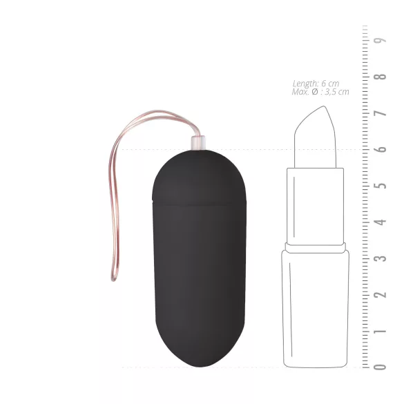 Easytoys - œuf vibrant télécommandé - noir