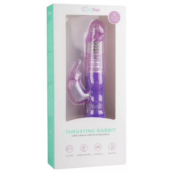 Easytoys Bunny - vibromasseur rabbit rotatif et va-et-vient - silicone violet