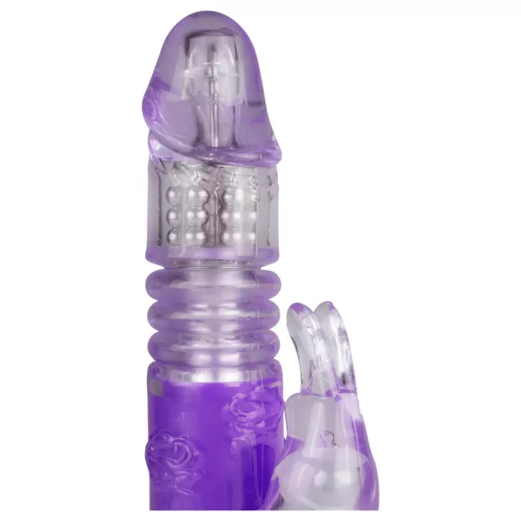 Easytoys Bunny - vibromasseur rabbit rotatif et va-et-vient - silicone violet