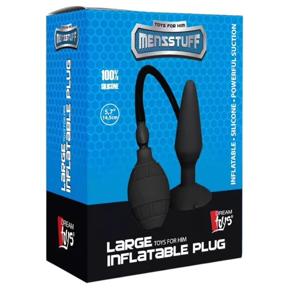 MenzStuff - plug anal gonflable - grande taille - silicone noir