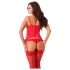 Amorable - ensemble corset 3 pièces - rouge