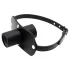 Rimba - baillon bouche tube - véritable cuir noir