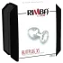 Rimba XS - plug anal métal argenté - bijou transparent