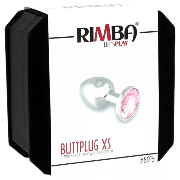 Rimba - plug anal en métal - petite taille - bijou rose - argenté