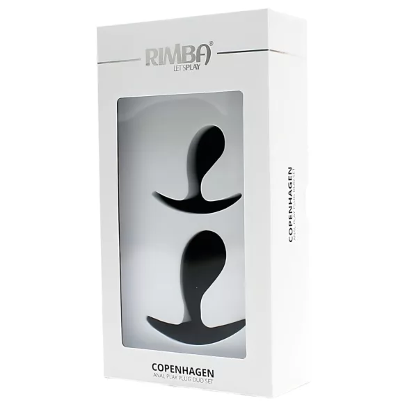 Rimba Copenhagen - set de plugs anaux - silicone noir - 2 pièces
