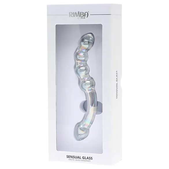 Rimba Xena - double godemichet en verre - transparent