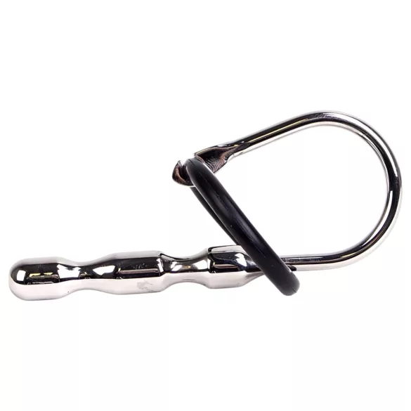 Kiotos - Dilatateur urétral acier inoxydable avec anneaux silicone 8cm