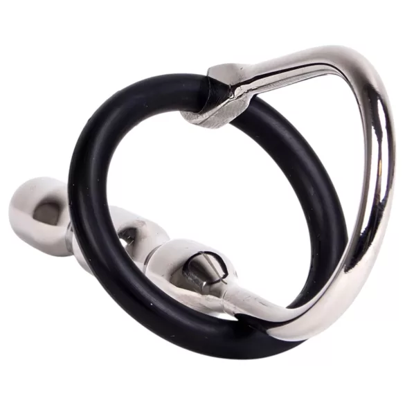 Kiotos - Dilatateur urétral acier inoxydable avec anneaux silicone 8cm