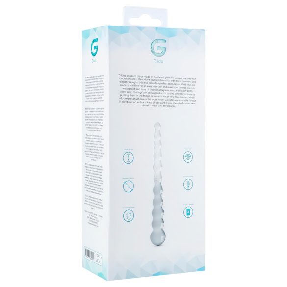 Gildo Glass No. 20 - gode ceinture perles - verre transparent