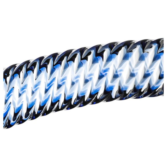 Gildo Glass No. 5 - godemichet en verre spirale - transparent bleu