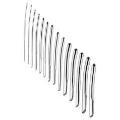   SINNER 174 - set de sondes urinaires courbées - acier inoxydable - 14 pièces