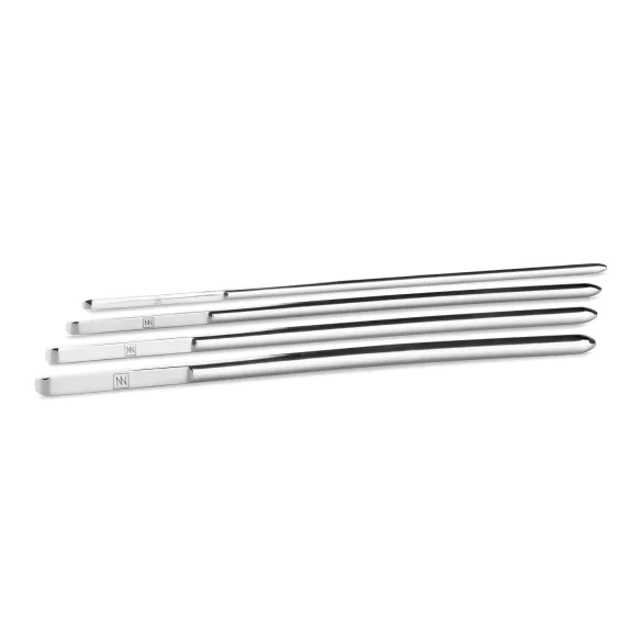 SINNER 174 - set de sondes urinaires courbées - acier inoxydable - 14 pièces