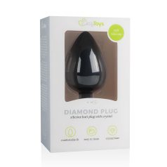 Easytoys Diamond - plug anal bijou - grande taille - noir