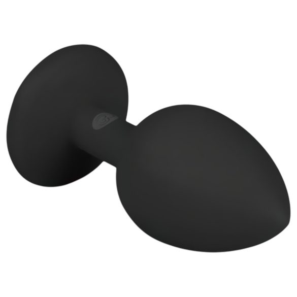 Easytoys Diamond - plug anal petit - bijou blanc - noir