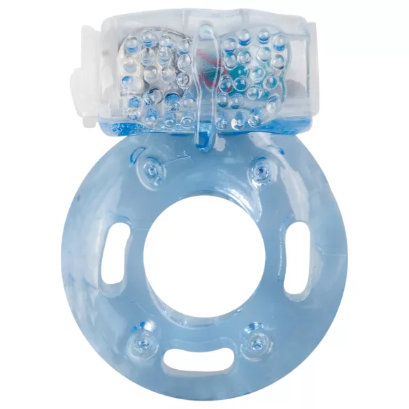 Easytoys - anneau pénis vibrant jetable - silicone bleu