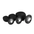 Easytoys - set de plugs anaux - strass - silicone noir