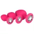 Easytoys Diamond - plug anal set - silicone rose