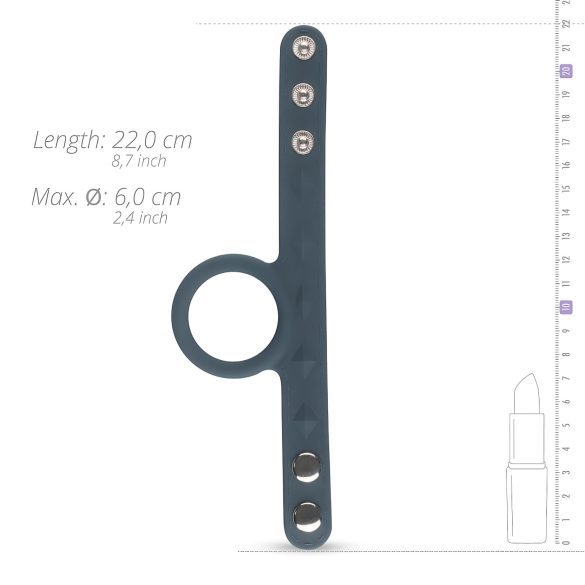 Boners - anneau pénis et testicules 2 en 1 - silicone gris