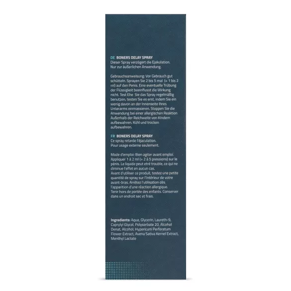 Boners - spray retardant éjaculation prématurée - 15ml