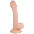 Real Fantasy Vince - gode ceinture avec testicules - 19,5 cm - couleur chair