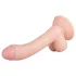 Real Fantasy Vince - gode ceinture avec testicules - 19,5 cm - couleur chair