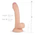 Real Fantasy Vince - gode ceinture avec testicules - 19,5 cm - couleur chair