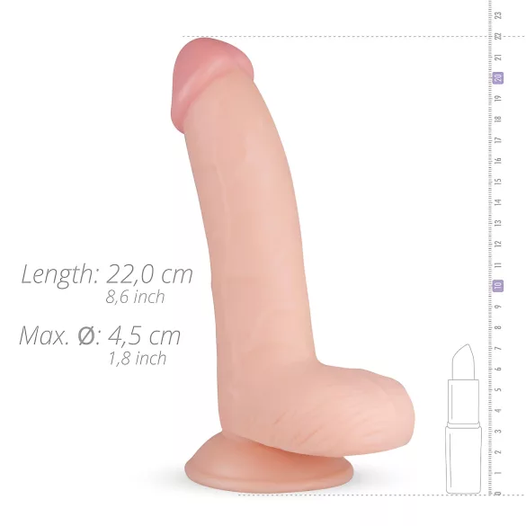 Real Fantasy Cliff - gode ceinture réaliste avec testicules - 22cm