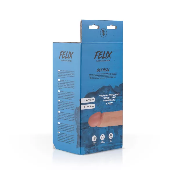 Real Fantasy Felix - gode réaliste avec testicules - 22cm - couleur chair
