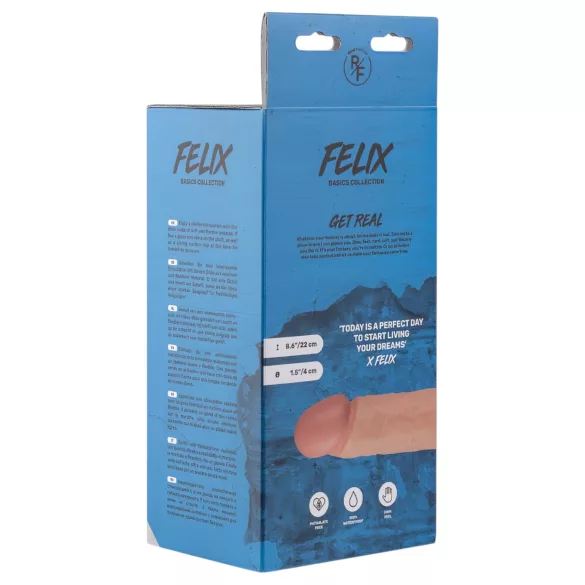 Real Fantasy Felix - gode réaliste avec testicules - 22cm - couleur chair