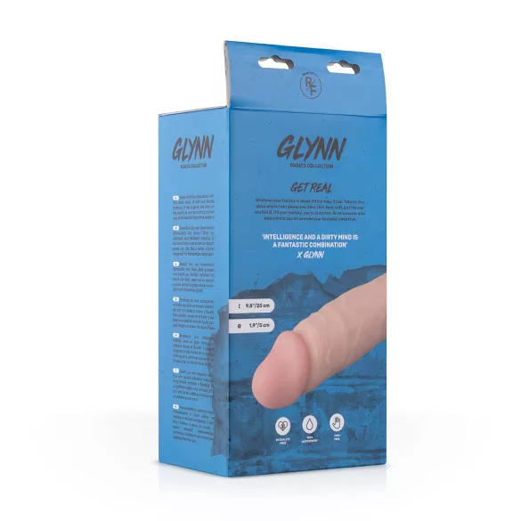 Real Fantasy Glynn - gode réaliste avec testicules - 25cm - couleur chair